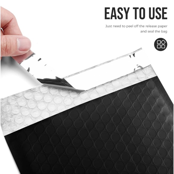 NEW!🖤10 pack Bubble Envelope 6 x 9 inch- Black - Picture 4 of 4